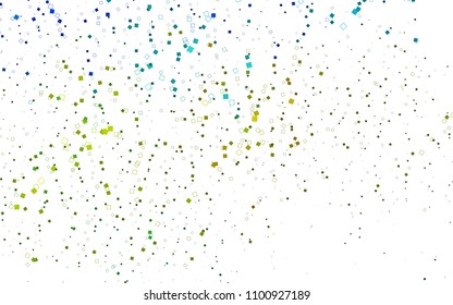 Light Blue, Yellow vector polygonal illustration consisting of rectangles. Rectangular design for your business. Creative geometric background in origami style with gradient.
