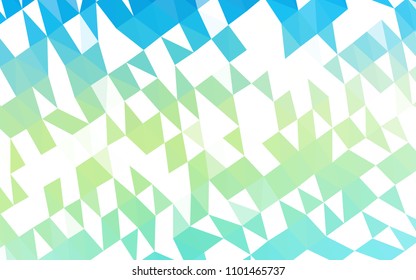 Light Blue, Yellow vector polygonal background. Geometric illustration in Origami style with gradient.  Brand new design for your business.