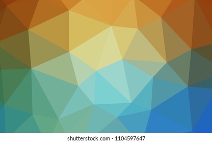 Light Blue, Yellow vector polygonal background. A completely new color illustration in a polygonal style. A new texture for your web site.