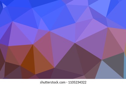 Light Blue, Yellow vector polygonal pattern. Creative illustration in halftone style with triangles. Polygonal design for your web site.