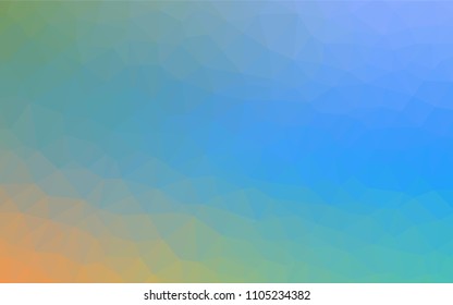 Light Blue, Yellow vector polygonal template. Modern abstract illustration with triangles. A completely new design for your leaflet.