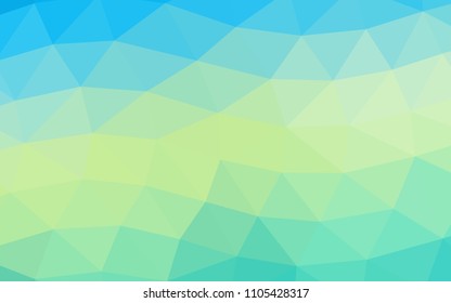 Light Blue, Yellow vector polygonal polygonal. A vague abstract illustration with gradient. Brand new style for your business design.