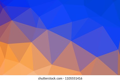 Light Blue, Yellow vector polygonal template. Modern abstract illustration with triangles. Brand new design for your business.