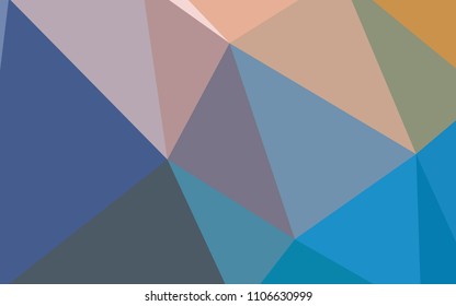 Light Blue, Yellow vector polygonal pattern. Glitter abstract illustration with an elegant triangles. New template for your brand book.