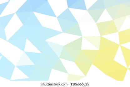 Light Blue, Yellow vector polygonal polygonal. Glitter abstract illustration with an elegant design. A new texture for your design.