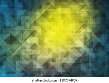 Light Blue, Yellow vector polygonal polygonal. Modern geometrical abstract illustration with gradient. A completely new template for your business design.