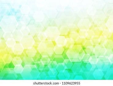 Light Blue, Yellow vector polygonal background. A vague abstract illustration with gradient. The textured pattern can be used for background.