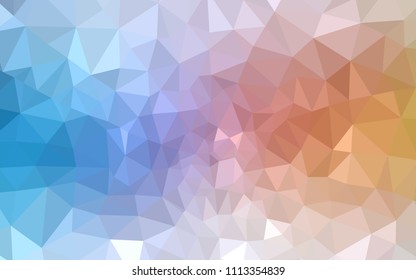 Light Blue, Yellow vector polygonal pattern. Colorful illustration in polygonal style with gradient. New template for your brand book.