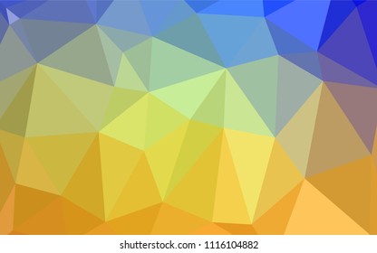 Light Blue, Yellow vector polygonal pattern. Colorful illustration in abstract style with gradient. That pattern can be used as a part of a brand book.