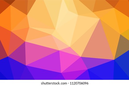 Light Blue, Yellow vector polygonal template. Colorful illustration in abstract style with gradient. The best triangular design for your business.