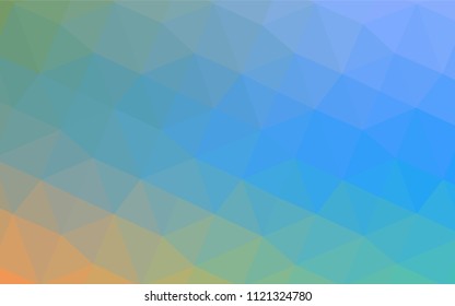 Light Blue, Yellow vector polygonal template. Shining colored illustration in a new style. Textured pattern can be used for background.