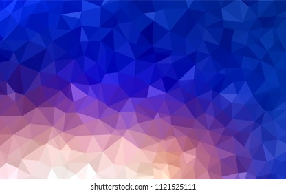 Light Blue, Yellow vector polygonal template. Shining polygonal illustration, which consist of triangles. Brand new style for your business design.
