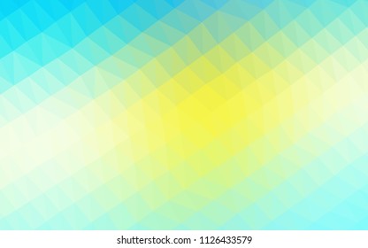 Light Blue, Yellow vector polygonal pattern. Colorful illustration in abstract style with gradient. The completely new template can be used for your brand book.