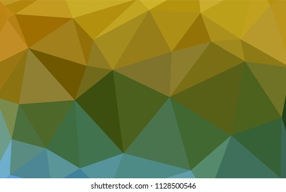 Light Blue, Yellow vector polygonal background. Colorful abstract illustration with triangles. Polygonal design for your web site.