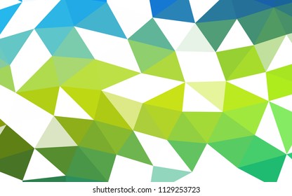 Light Blue, Yellow vector polygonal polygonal. Brand new colored illustration in blurry style with gradient. The completely new template can be used for your brand book.