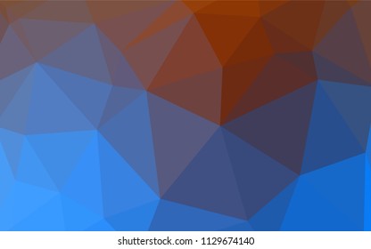 Light Blue, Yellow vector polygonal template. Geometric illustration in Origami style with gradient.  Completely new template for your banner.