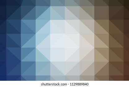 Light Blue, Yellow vector polygonal background. Glitter abstract illustration with an elegant triangles. Completely new template for your banner.