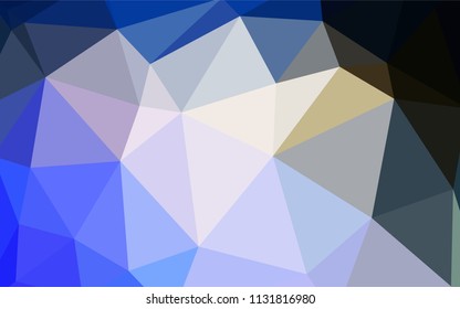Light Blue, Yellow vector polygonal pattern. Triangular geometric sample with gradient.  Template for cell phone's backgrounds.
