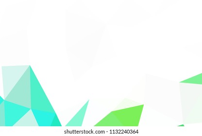 Light Blue, Yellow vector polygonal pattern. Creative illustration in halftone style with triangles. Completely new template for your banner.