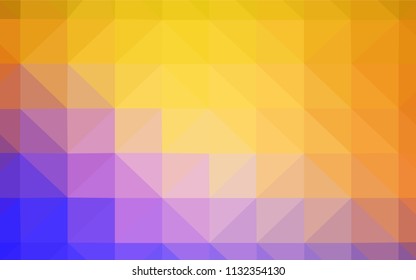 Light Blue, Yellow vector polygonal background. Glitter abstract illustration with an elegant triangles. Completely new template for your banner.