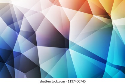 Light Blue, Yellow vector polygonal template. Colorful illustration in polygonal style with gradient. Textured pattern for your backgrounds.