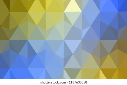 Light Blue, Yellow vector polygonal template. Colorful abstract illustration with triangles. A completely new design for your leaflet.