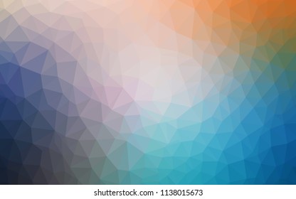 Light Blue, Yellow vector polygonal template. Colorful illustration in polygonal style with gradient. Completely new template for your banner.