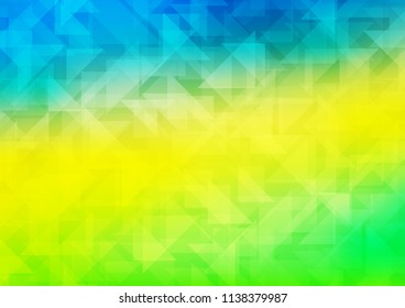 Light Blue, Yellow vector polygonal template. An elegant bright illustration with gradient. The textured pattern can be used for background.