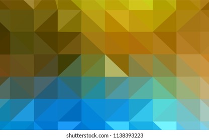 Light Blue, Yellow vector polygonal background. Polygonal abstract illustration with gradient. Triangular pattern for your design.