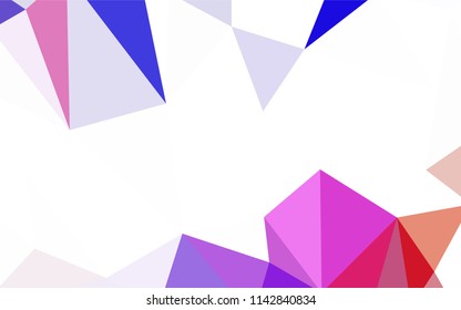Light Blue, Yellow vector polygonal pattern. Shining polygonal illustration, which consist of triangles. Brand new style for your business design.