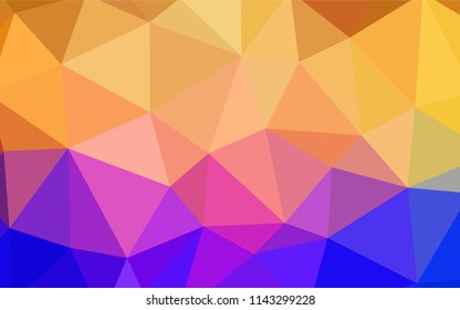 Light Blue, Yellow vector polygonal pattern. Creative illustration in halftone style with triangles. A new texture for your web site.
