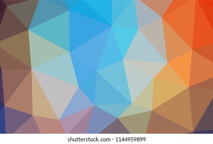 Light Blue, Yellow vector polygonal pattern. A completely new color illustration in a polygonal style. Brand new design for your business.