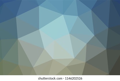 Light Blue, Yellow vector polygonal background. Shining polygonal illustration, which consist of triangles. Template for cell phone's backgrounds.