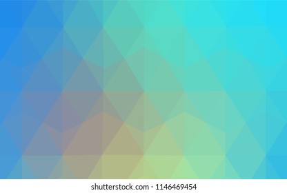 Light Blue, Yellow vector polygonal background. A sample with polygonal shapes. Pattern for a brand book's backdrop.