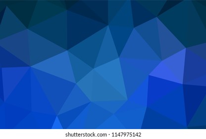 Light Blue, Yellow vector polygonal pattern. Colorful abstract illustration with triangles. Completely new template for your banner.