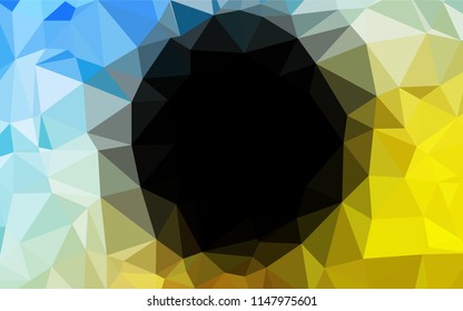 Light Blue, Yellow vector polygonal background. Glitter abstract illustration with an elegant design. The textured pattern can be used for background.
