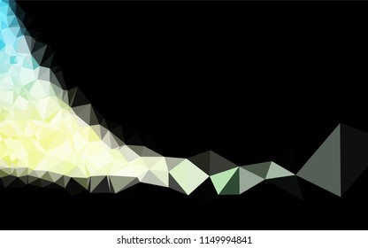 Light Blue, Yellow vector polygonal background. Modern geometrical abstract illustration with gradient. A completely new template for your business design.