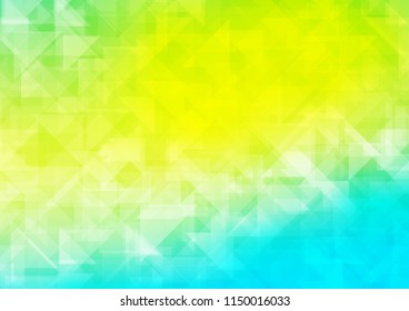 Light Blue, Yellow vector polygonal polygonal. Geometric illustration in Origami style with gradient.  Triangular pattern for your business design.