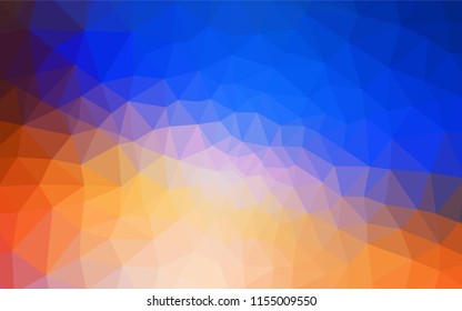 Light Blue, Yellow vector polygonal pattern. Colorful illustration in polygonal style with gradient. A completely new design for your leaflet.