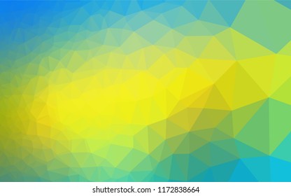 Light Blue, Yellow vector polygonal pattern. Colorful abstract illustration with gradient. Brand new design for your business.