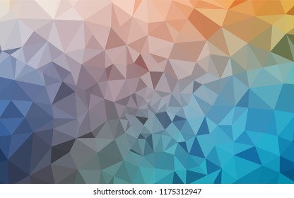 Light Blue, Yellow vector polygonal background. Colorful illustration in abstract style with triangles. Best triangular design for your business.