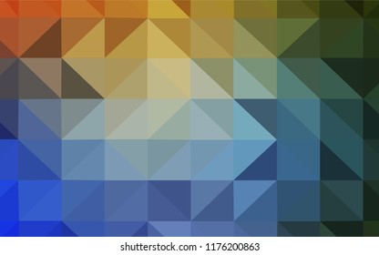 Light Blue, Yellow vector polygonal background. Shining colorful illustration with triangles. Brand new style for your business design.