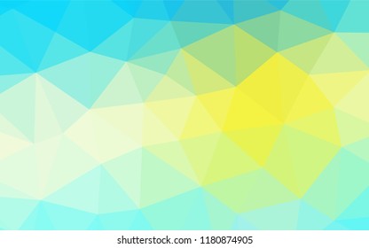 Light Blue, Yellow vector polygonal background. A completely new color illustration in a vague style. Brand new design for your business.