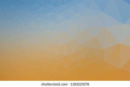 Light Blue, Yellow vector polygonal background. Shining colored illustration in a Brand new style. The textured pattern can be used for background.