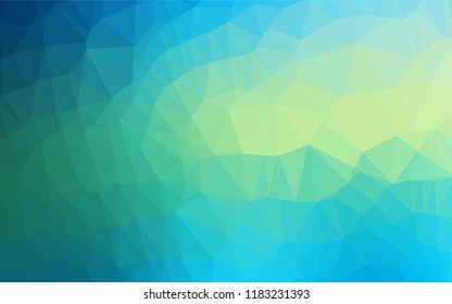 Light Blue, Yellow vector polygonal pattern. Triangular geometric sample with gradient.  The elegant pattern can be used as part of a brand book.