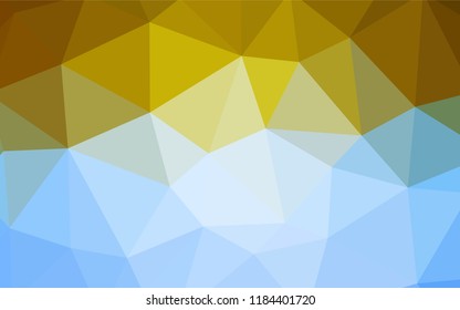 Light Blue, Yellow vector polygonal pattern. Polygonal abstract illustration with gradient. Textured pattern for your backgrounds.