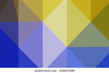 Light Blue, Yellow vector polygonal background. Modern geometrical abstract illustration with gradient. That pattern can be used as a part of a brand book.