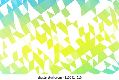 Light Blue, Yellow vector polygonal template. Colorful abstract illustration with gradient. The textured pattern can be used for background.