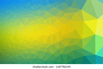 Light Blue, Yellow vector polygonal background. Shining colored illustration in a Brand new style. A completely new design for your business.