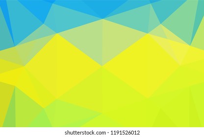 Light Blue, Yellow vector polygonal pattern. A completely new color illustration in a vague style. The completely new template can be used for your brand book.